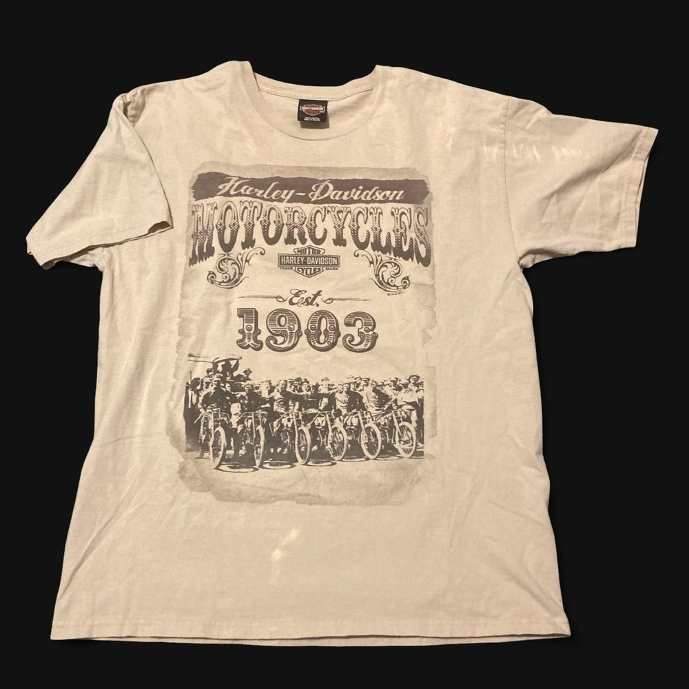 Harley Davidson motorcycles 1903 Denver Colorado graphic tee L/21.75
